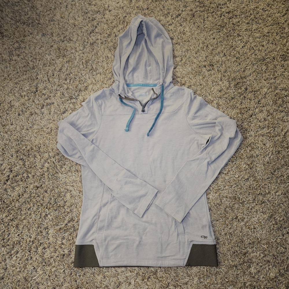 Outdoor Research Womens Red Rock Hoody Top Size XS Gray 1/4 Zip Pullover Hoodie